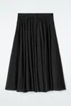 Cos Circle-cut Midi Skirt In Black