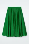 Cos Circle-cut Midi Skirt In Green