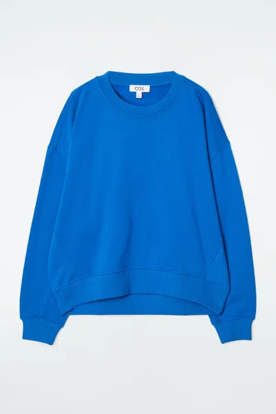 Cos Classic Crew-neck Sweatshirt In Blue