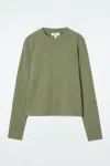 Cos Clean Cut Long-sleeved T-shirt In Green