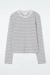 Cos Clean Cut Long-sleeved T-shirt In Grey