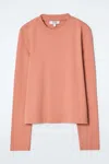 Cos Clean Cut Long-sleeved T-shirt In Orange