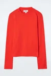 Cos Clean Cut Long-sleeved T-shirt In Red