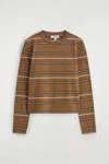 Cos Clean Cut Regular Long-sleeved T-shirt In Brown