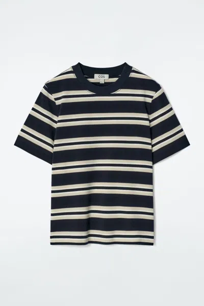 Cos Clean Cut Regular T-shirt In Blue