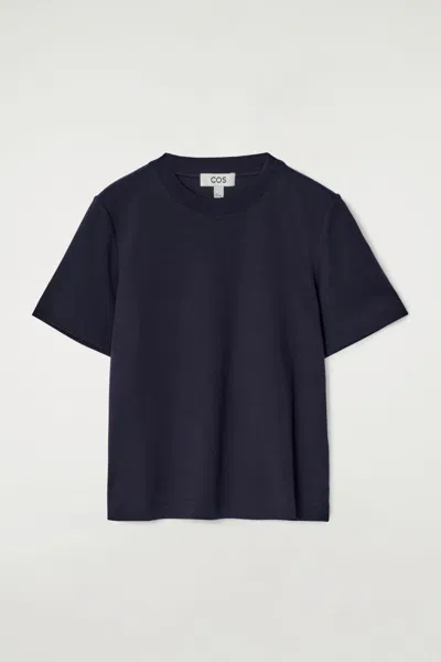 Cos Clean Cut Regular T-shirt In Blue