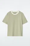 Cos Clean Cut Regular T-shirt In Green