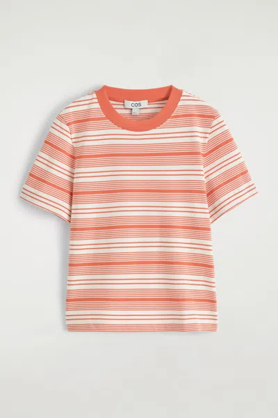 Cos Clean Cut Regular T-shirt In Orange