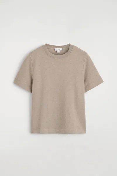 Cos Clean Cut T-shirt In Brown