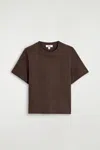 Cos Clean Cut T-shirt In Brown