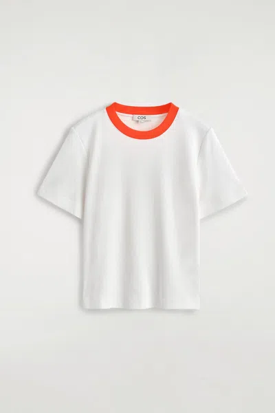 Cos T-shirt Dalle Linee Pulite In White