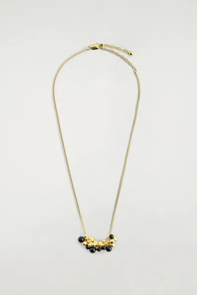 Cos Clustered Beaded Necklace In Gold