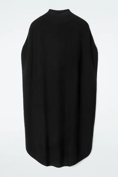 Cos Cocooning Wool Dress In Black