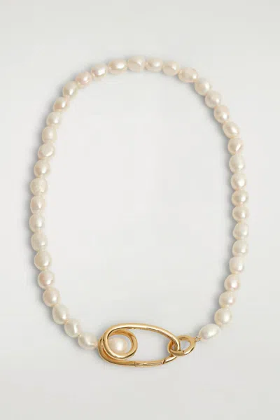 Cos Coiled Freshwater Pearl Necklace In Brown