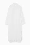 Cos Collared Midi Shirt Dress In White