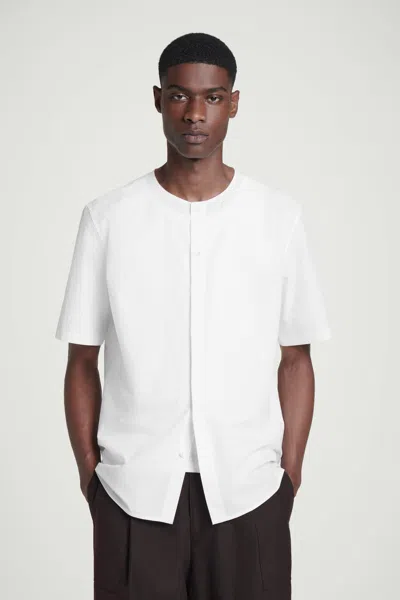Cos Collarless Pima Cotton Shirt