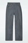 Cos Column Straight-leg Jeans In Grey