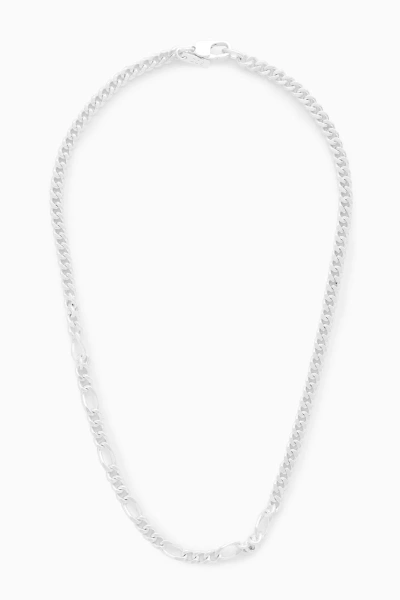 Cos Contrast-chain Necklace In Metallic