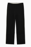 Cos Contrast-stripe Knitted Joggers In Black