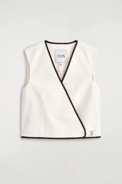 Cos Gilet A Portafoglio Con Bordi A Contrasto In White
