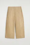 Cos Pantaloni Barrel In Velluto A Te In Sand