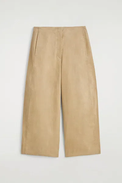 Cos Pantaloni Barrel In Velluto A Te In Sand