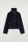 Cos Corduroy Funnel-neck Jacket In Blue