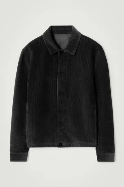 Cos Corduroy Overshirt In Black