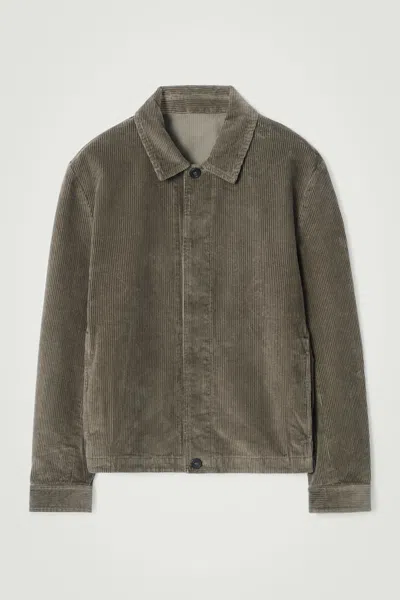 Cos Corduroy Overshirt In Green