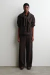 Cos Corduroy Wide-leg Pants In Black