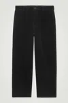 Cos Corduroy Wide-leg Trousers In Black