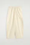 Cos Cotton Barrel-leg Utility Pants In White