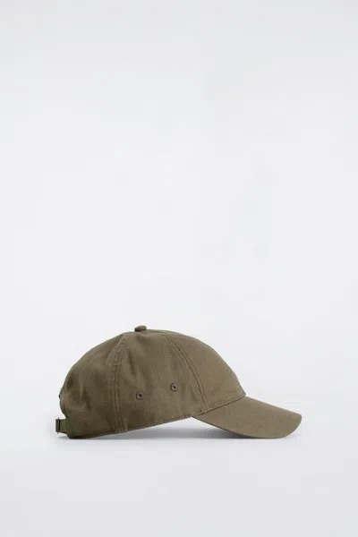 Cos Cotton Baseball Cap In Brown