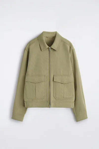 Cos Giacca Utility In Misto Cotone Con Cerniera In Sand