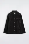 Cos Cotton-corduroy Overshirt In Black
