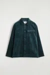 Cos Cotton-corduroy Overshirt In Turquoise In Blue