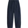Cos Cotton Herringbone Drawstring Pants In Blue