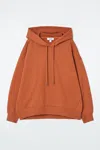 Cos Cotton-jersey Hoodie In Orange