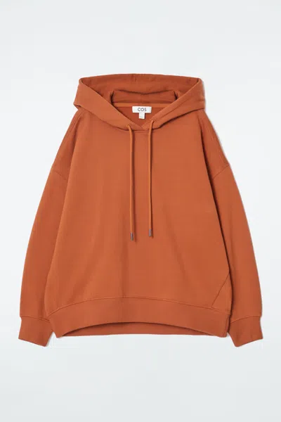 Cos Cotton-jersey Hoodie In Orange