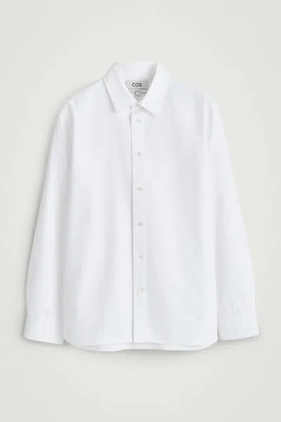 Cos Cotton Oxford Shirt In White