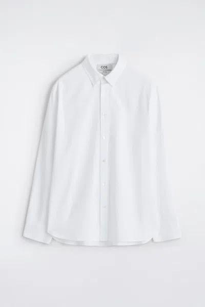 Cos Cotton Oxford Shirt In White