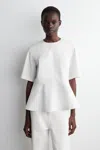 Cos Cotton Peplum Top
