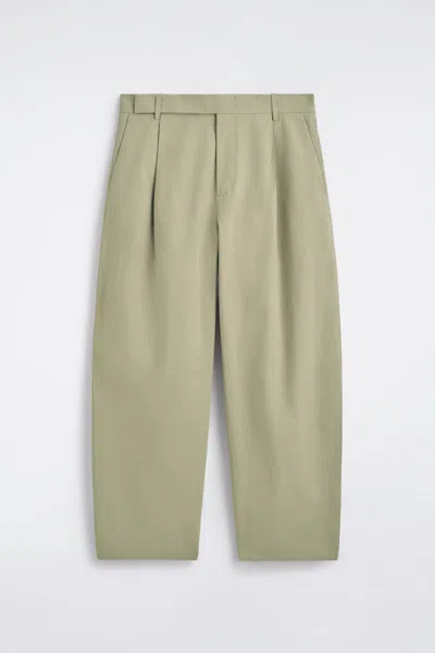 Cos Pantaloni Barrel In Cotone Vestibilità Rilassata In Green