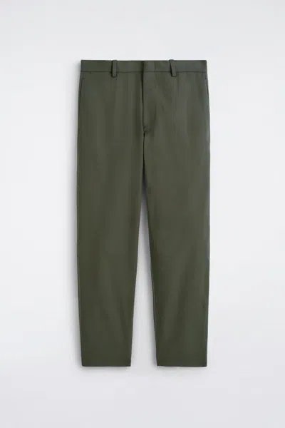 Cos Cotton Straight-leg Chinos In Green