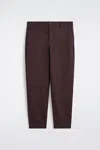 Cos Cotton Straight-leg Chinos In Red