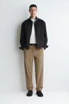 Cos Cotton Straight-leg Chinos In Sand