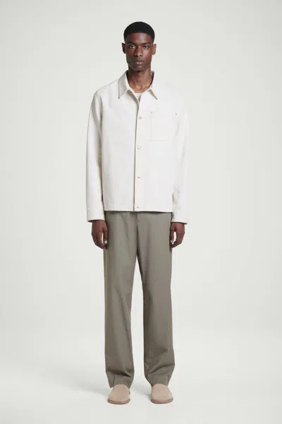 Cos Cotton Straight-leg Trousers In Beige