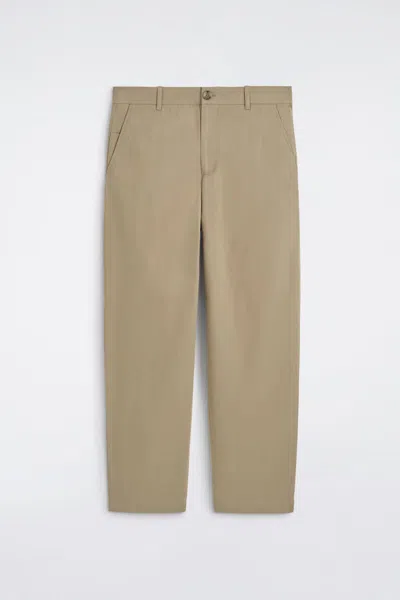 Cos Cotton Straight-leg Chinos In Sand