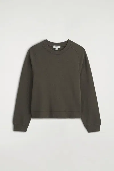 Cos Cotton Sweatshirt In Brown