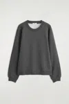 Cos Cotton Sweatshirt In Gray